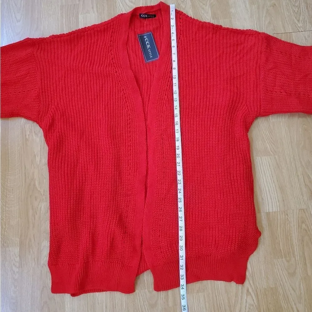 CCK Style Wool-Blend Open Cardigan sz Med - Picture 8 of 11